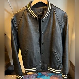 Coach Leather Varsity Jacket SZ S 2021